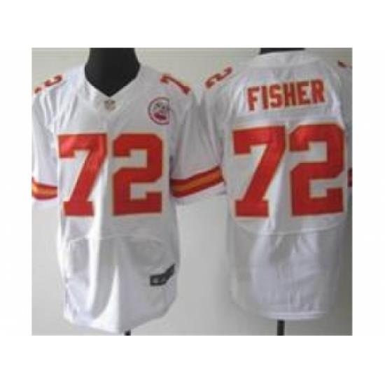 Nike Kansas City Chiefs 72 Eric Fisher White Elite NFL Jersey