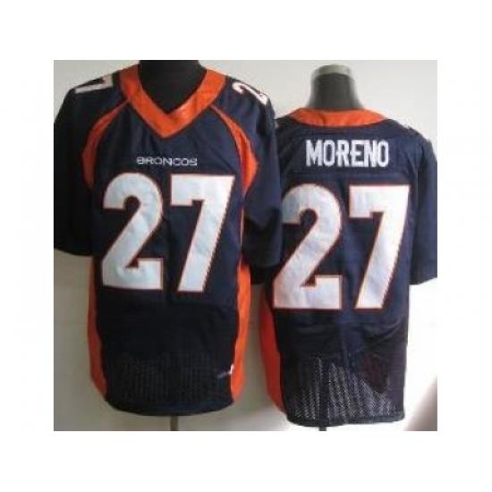 Nike Denver Broncos 27 Knowshon Moreno Blue Elite NFL Jersey