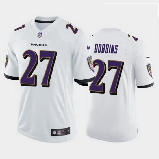 men j.k. dobbins baltimore ravens white vapor limited jersey