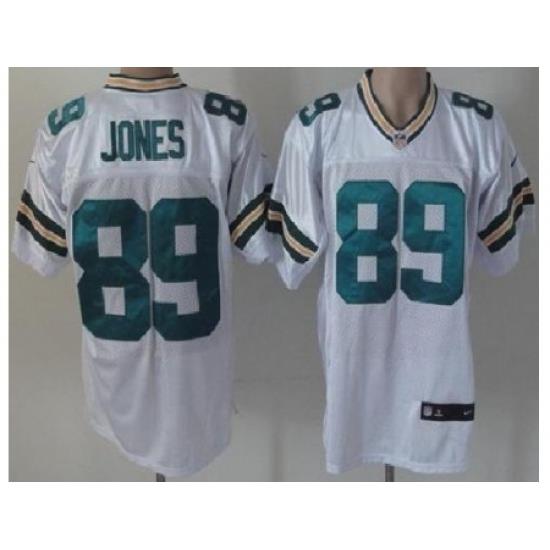 Nike Green Bay Packers 89 James Jones White Elite NFL Jersey