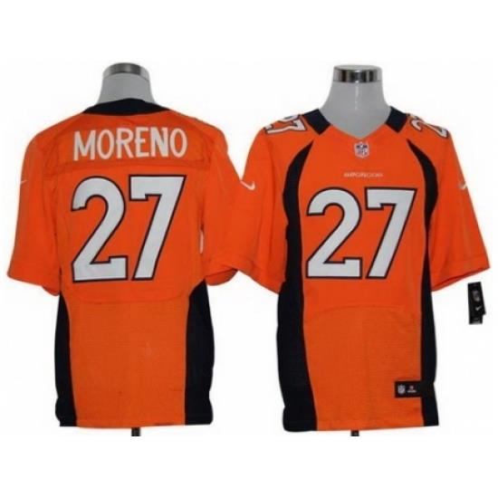 Nike Denver Broncos 27 KnoWshon Moreno Orange Elite NFL Jersey