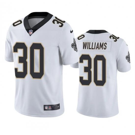 Men New Orleans Saints 30 Jamaal Williams White Vapor Untouchable Stitched Football Jersey