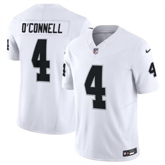 Men Las Vegas Raiders 4 Aidan O 27Connell White 2023 F U S E Vapor Untouchable Stitched Football Jersey