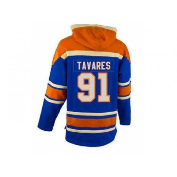 New York Islanders 91 John Tavares Lace-Up Hoodies