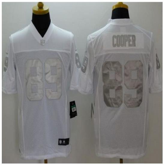 New Oakland Raiders #89 Amari Cooper White Men's Stitched NFL Limited Platinum Jersey