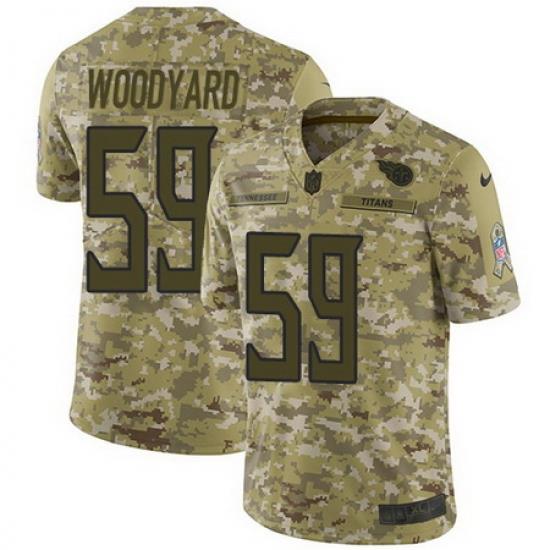 Nike Titans #59 Wesley Woodyard Camo Mens Stitched NFL Limited 2018 Salute To Service Jersey