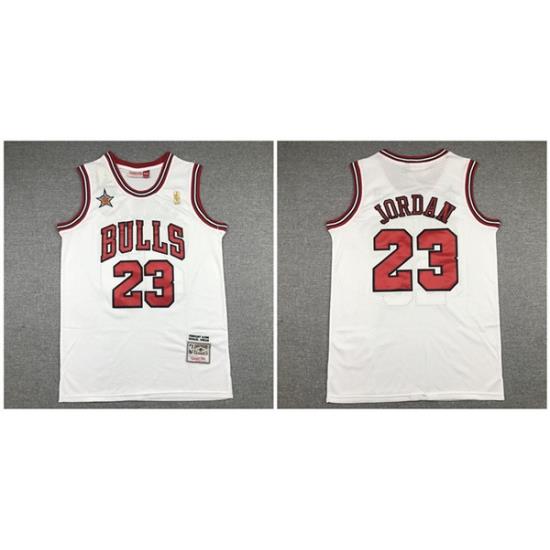 Bulls 23 Michael Jordan White 1998 All Star Hardwood Classics Jersey