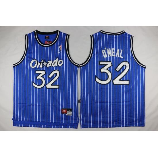 Men's Orlando Magic #32 Shaquille O'Neal Blue Stitched Jersey