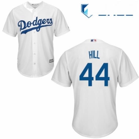 Youth Majestic Los Angeles Dodgers 44 Rich Hill Authentic White Home Cool Base MLB Jersey