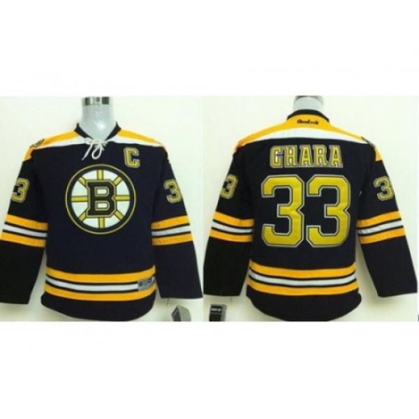 Kids Boston Bruins 33 Zdeno Chara Black NHL Hockey Jerseys