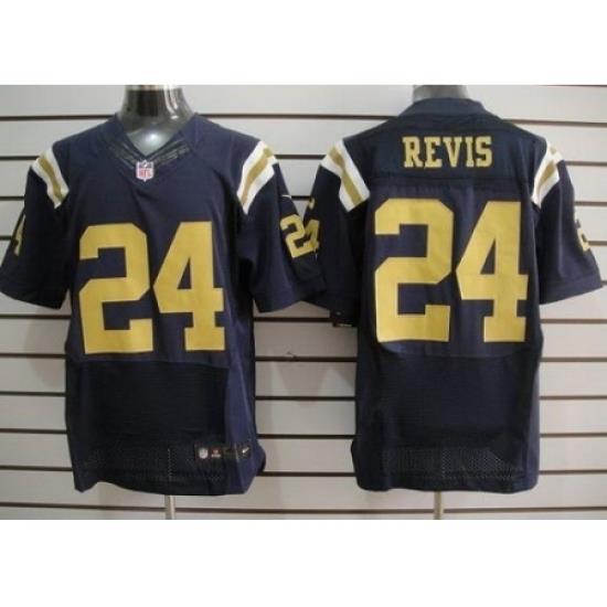 Nike New York Jets 24 Darrelle Revis Blue Elite Nike NFL Jersey