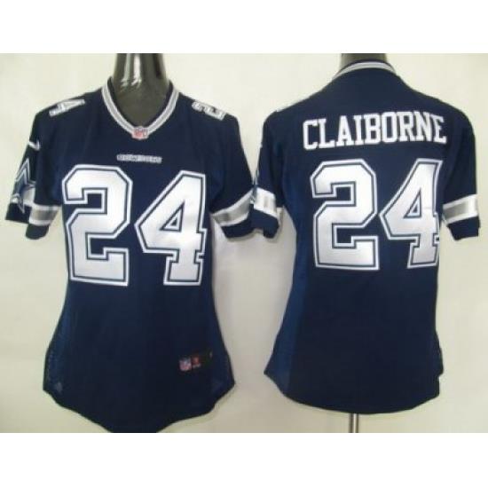 Women Nike Dallas CoWboys 24# Claiborne Authentic Jersey