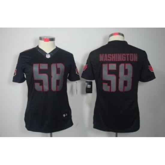 Women Nike Arizona Cardinals 58 Daryl Washington Black Jerseys[Impact Limited]