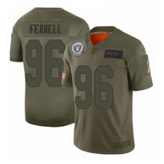 Youth Oakland Raiders 96 Clelin Ferrell Limited Camo 2019 Salute to Service Football Jersey