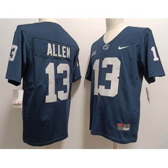 Men Penn State Nittany Lions #13 Kaytron Allen Navy Blue College Football Jersey