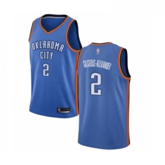 Youth Oklahoma City Thunder 2 Shai Gilgeous Alexander Swingman Royal Blue Basketball Jersey Icon Edition