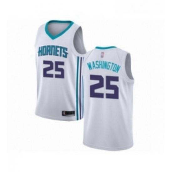 Womens Jordan Charlotte Hornets 25 PJ Washington Authentic White Basketball Jersey Association Edition