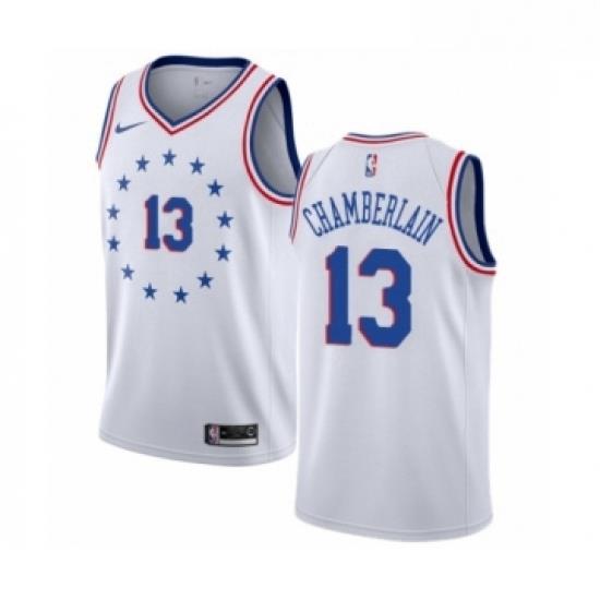 Youth Nike Philadelphia 76ers 13 Wilt Chamberlain White Swingman Jersey Earned Edition