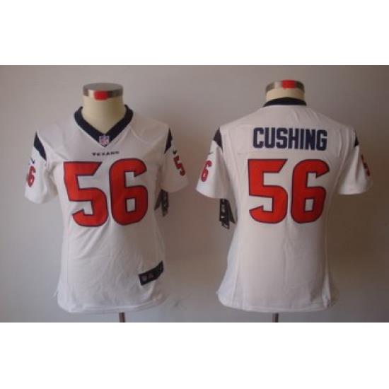 Women Nike Houston Texans #56 Cushing White [Women's NIKE LIMITED Jersey]