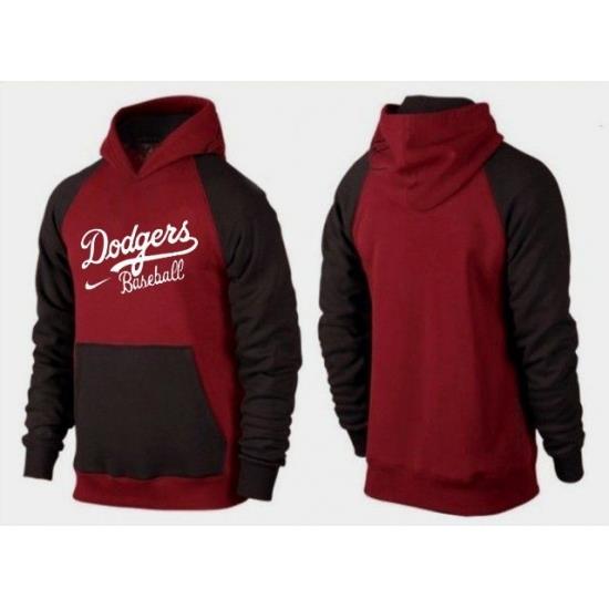 MLB Men Nike Los Angeles Dodgers Pullover Hoodie RedBrown