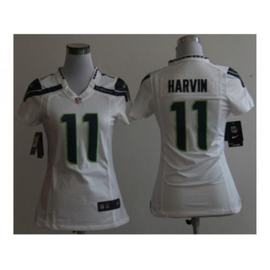 Nike Women NFL Seattle Seahawks #11 Percy Harvin White Jerseys