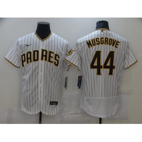 Men Nike San Diego Padres 44 Musgrove Tan White Authentic Alternate Player Jersey