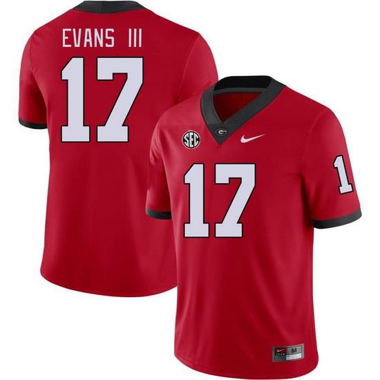 Men #17 Anthony Evans III Georgia Bulldogs College Football Jerseys Stitched-Red