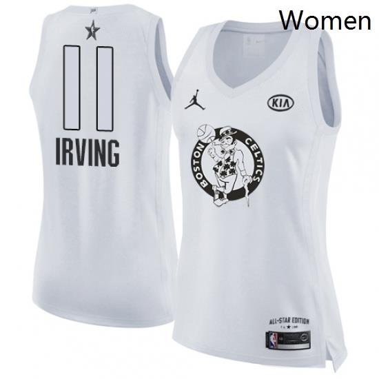 Womens Nike Jordan Boston Celtics 11 Kyrie Irving Swingman White 2018 All Star Game NBA Jersey