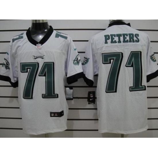 Nike Philadelphia Eagles 71 Jason Peters White Elite Nike NFL Jersey