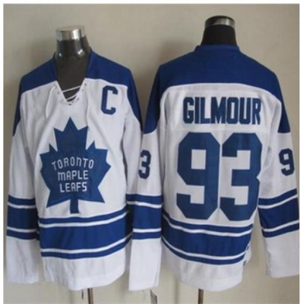 Toronto Maple Leafs #93 Doug Gilmour White CCM Throwback Third Stitched NHL Jersey