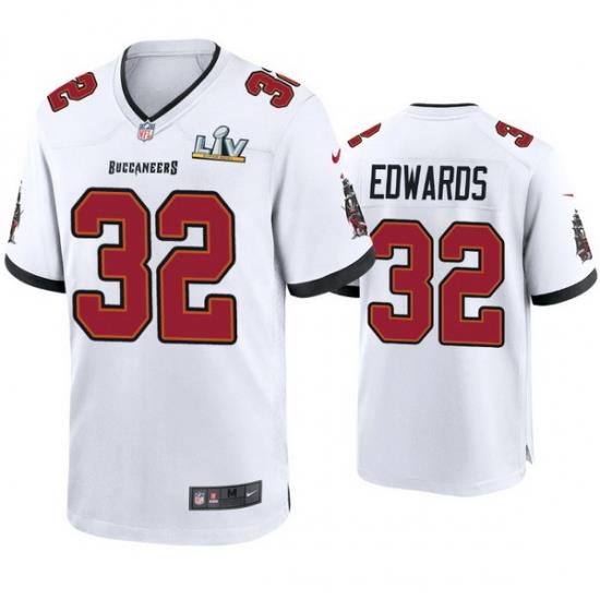 Men Mike Edwards Buccaneers White Super Bowl Lv Game Jersey