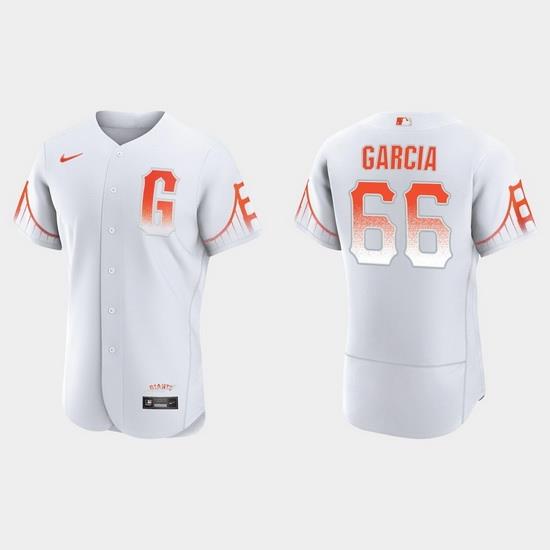 Men San Francisco Giants 66 Jarlin Garcia Men 2021 City Connect Authentic White Jersey