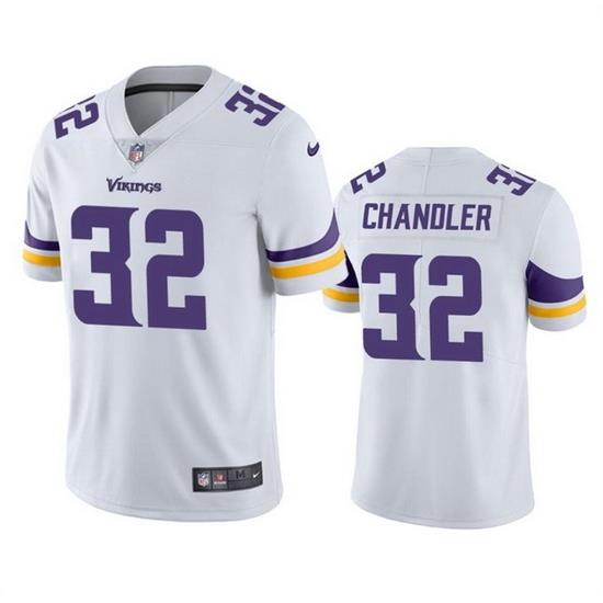 Men Minnesota Vikings 32 Ty Chandler White 2023 F U S E  Vapor Untouchable Limited Stitched Jersey