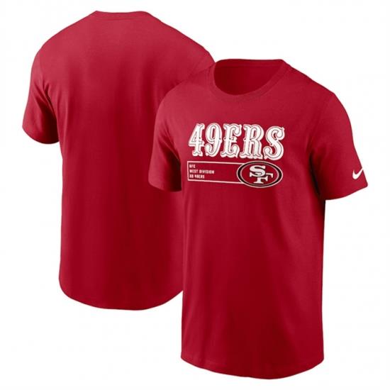 Men San Francisco 49ers Scarlet Division Essential T Shirt