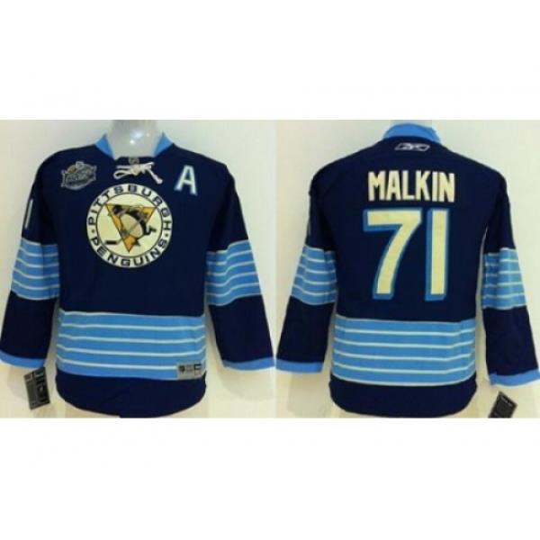 Kids Pittsburgh Penguins #71 Evgeni Malkin 2011 Winter Classic Vintage Dark Blue NHL Jersey