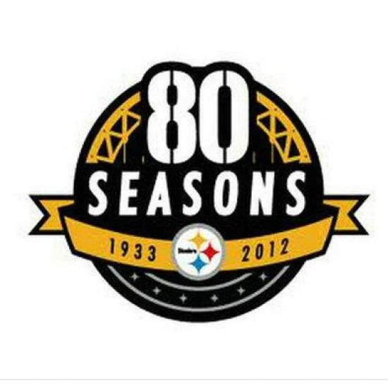 Stitched Pittsburgh Steelers 80th Anniversary Jersey Patch