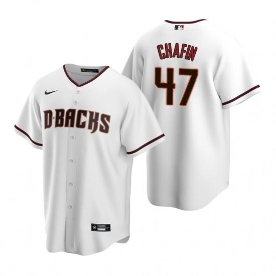 Mens Nike Arizona Diamondbacks 7 AndreW Chafin White Home Stitched Baseball Jersey