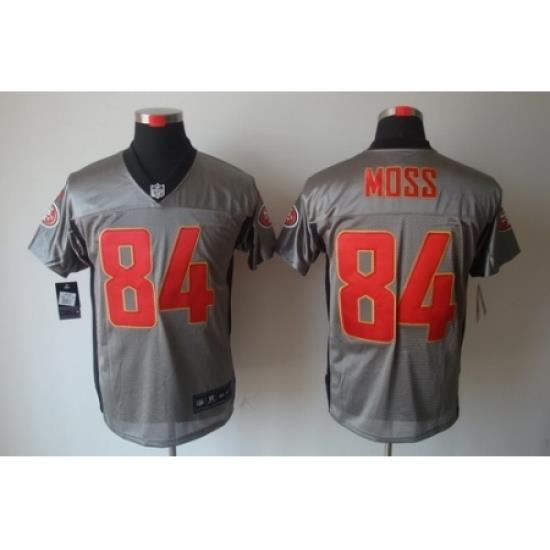 Nike San Francisco 49ers 84 Randy Moss Grey Elite Shadow NFL Jersey