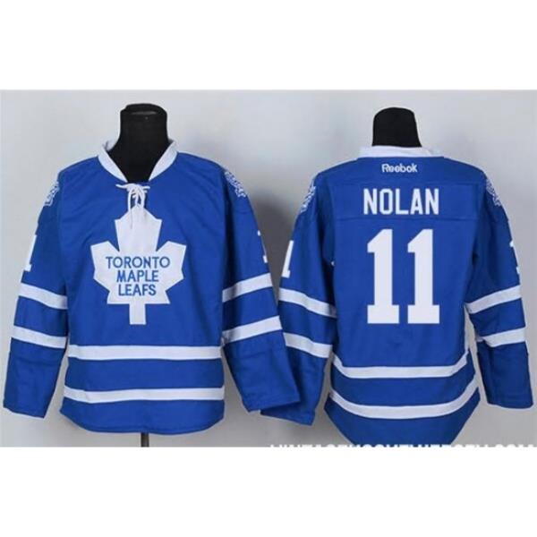 Men Toronto Maple Leafs 11 Owen Nolan Reebok Blue Stitched NHL Jersey