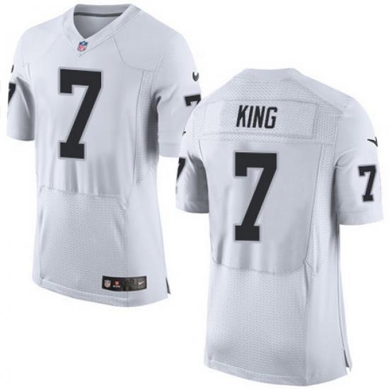 Nike Raiders #7 Marquette King White Mens Stitched NFL New Elite Jersey