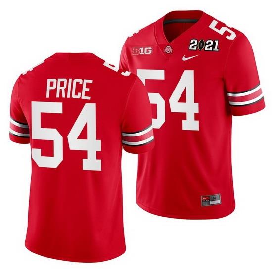 Ohio State Buckeyes Billy Price Scarlet 2021 Sugar Bowl Champions College Football Playoff College Football Playoff Jersey