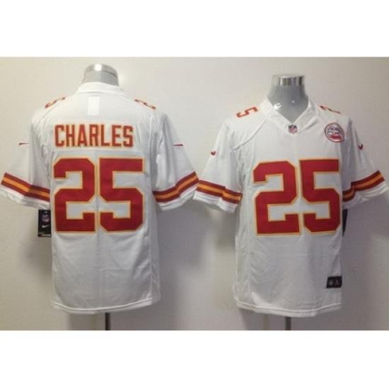 Nike Kansas City Chiefs 25 Jamaal Charles White LIMITED NFL Jersey