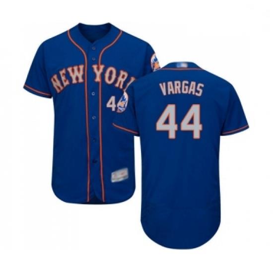 Mens New York Mets 44 Jason Vargas Royal Gray Alternate Flex Base Authentic Collection Baseball Jersey