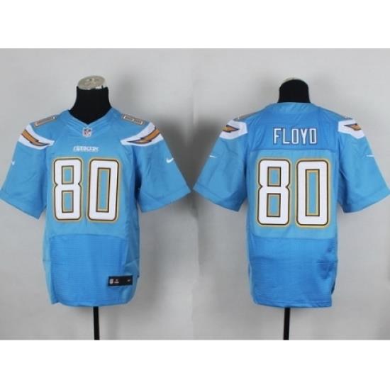 Nike San Diego Chargers 80 Malcom Floyd Light Blue Elite NeW NFL Jersey