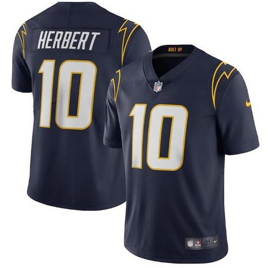 Youth Los Angeles Chargers 10 Justin Herbert Navy Vapor Untouchable Limited Stitched Jersey