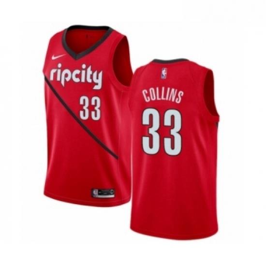 Womens Nike Portland Trail Blazers 33 Zach Collins Red Swingman Jersey Earned Edition