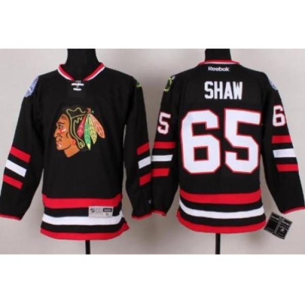 Chicago Blackhawks 65 Andrew Shaw Black 2014 Stadium Series NHL Jersey A PATCH