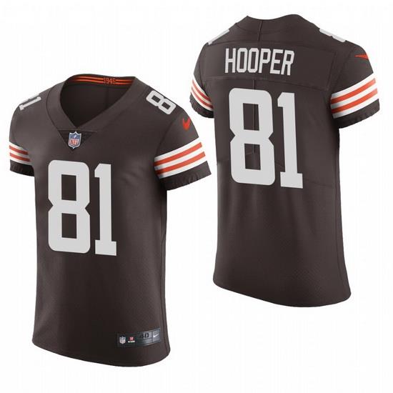 Cleveland Browns 81 Austin Hooper Nike Men Brwon Team Color Men Stitched NFL 2020 Vapor Untouchable Elite Jersey