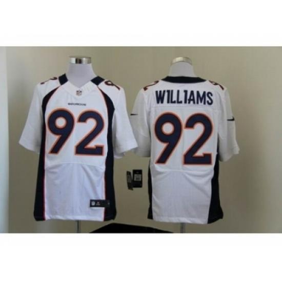 Nike Denver Broncos 92 Sylvester Williams White Elite NFL Jersey