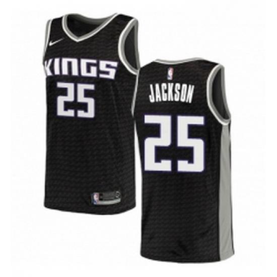Womens Nike Sacramento Kings 25 Justin Jackson Swingman Black NBA Jersey Statement Edition